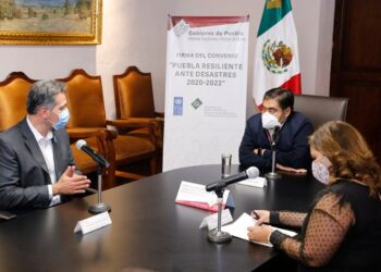 Gobierno de Miguel Barbosa firma convenio “Puebla Resiliente Ante Desastres 2020-2022” con PNUD