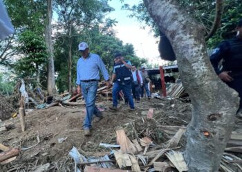 ACUDE SERGIO SALOMÓN A VENUSTIANO CARRANZA PARA VERIFICAR DAÑOS POR INUNDACIONES