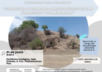 Acogerá zona arqueológica de San Francisco Totimehuacan recorrido para infancias