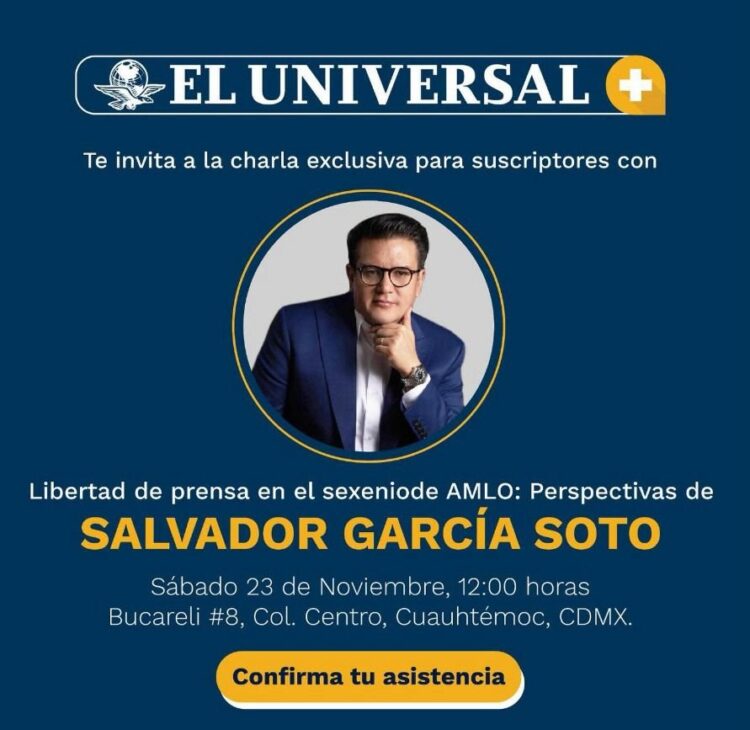 Charla exclusiva para suscriptores de EL Universal