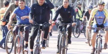 Primera Rodada Por Amor a Puebla une a ciclistas con Alejandro Armenta