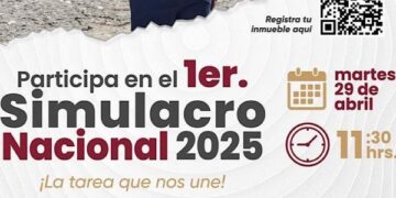 Invita Gobierno del Estado a sumarse al primer “Simulacro Nacional 2025”