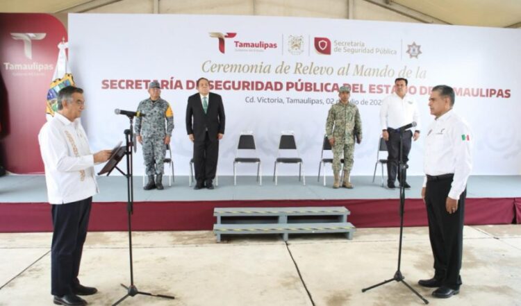 Gobernador Américo Villarreal toma protesta al nuevo secretario de Seguridad Pública de Tamaulipas