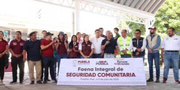 Comunidad y Gobierno de Puebla refuerzan lazos con faena de seguridad