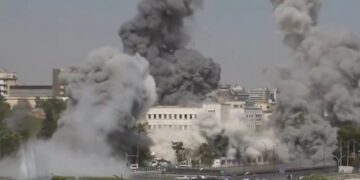 Ataque israelí al cuartel sirio queda grabado en vivo durante transmisión