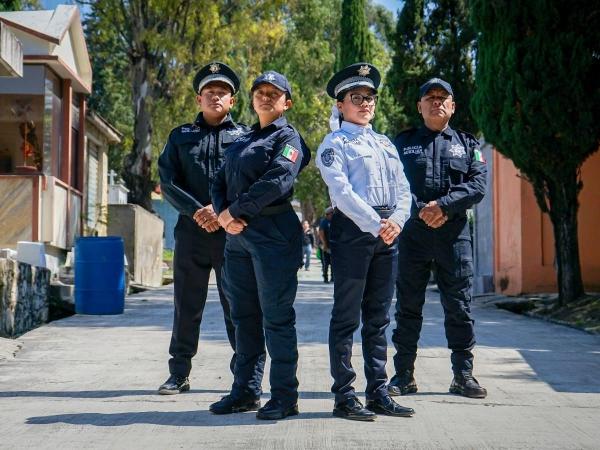 Policía Auxiliar refuerza presencia operativa por conmemoración de Día de Muertos