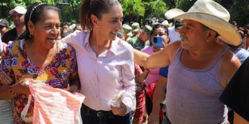 La Ceiba recibe atención prioritaria tras desastre natural, presidenta Sheinbaum atiende a damnificados