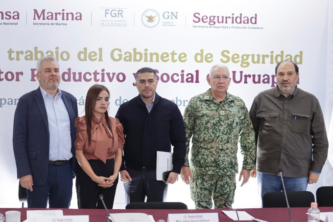 Michoacán: Harfuch y Gabinete de Seguridad lanzan nueva fase del Plan por la Paz