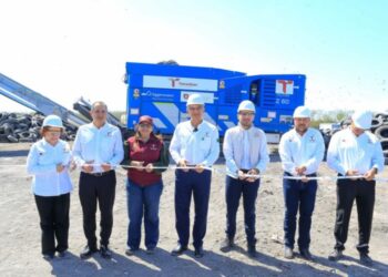 Pone en marcha Américo Villarreal planta trituradora de neumáticos en Matamoros