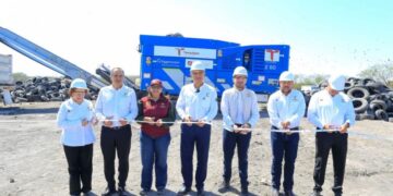 Pone en marcha Américo Villarreal planta trituradora de neumáticos en Matamoros