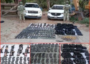 Localizan centro logístico del crimen organizado con más de 50 vehículos en Huixtla, Chiapas