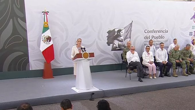 Sheinbaum destaca baja en homicidios y respaldo de la FIFA durante mañanera en Sinaloa