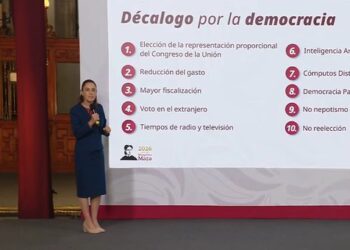 Sheinbaum anuncia “plan B” y presenta su Decálogo por la democracia