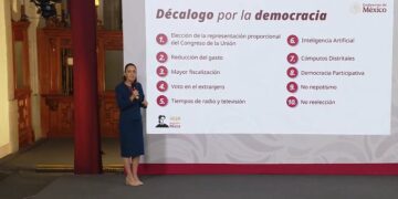 Sheinbaum anuncia “plan B” y presenta su Decálogo por la democracia