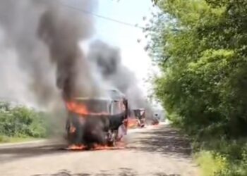 Violencia en Veracruz: protestas del FNLS derivan en quema de camiones y bloqueos