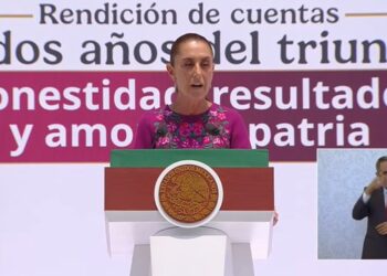 Sheinbaum defiende la soberanía nacional y presume avances económicos en informe desde el Monumento a la Revolución