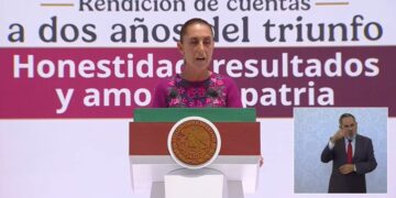 Sheinbaum defiende la soberanía nacional y presume avances económicos en informe desde el Monumento a la Revolución