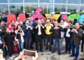 Llegan a Puebla los primeros pasajeros del vuelo directo desde Newark