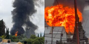 Explosión de cuatro autotanques de gas en Puebla obliga a evacuar a más de 2 mil personas