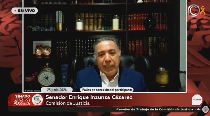 Enrique Inzunza vuelve a actividades del Senado tras casi dos meses fuera del foco público