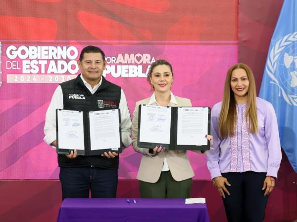 Gobierno del Estado de Puebla lidera protección de género con ONU Mujeres