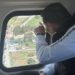 Por tierra y por aire, gobernador Armenta Mier recorre zona afectada en Ciudad Serdán