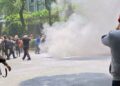 Protesta de colectivos trans deja daños en estaciones del Metro y en la Segob; exigen respeto a sus derechos
