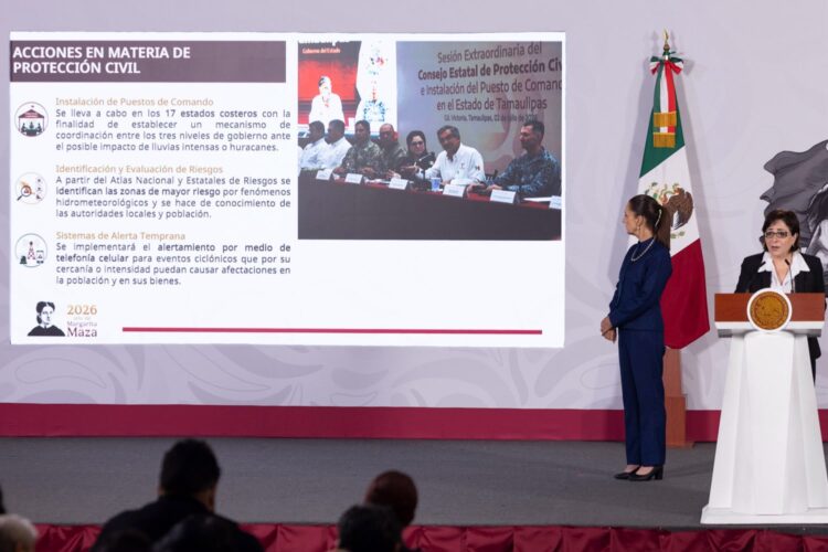 Gobierno de México reconoce trabajo preventivo de Tamaulipas ante temporada de lluvias; destaca liderazgo del gobernador Américo Villarreal