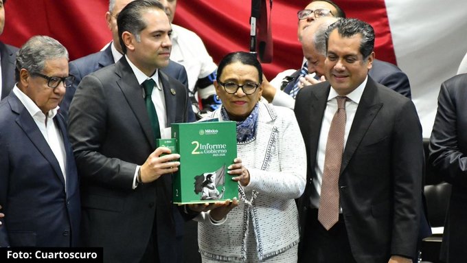 Rosa Icela formaliza ante el Congreso la entrega del Segundo Informe de Sheinbaum