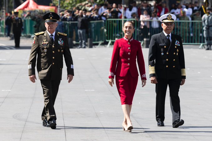 Sheinbaum defiende la soberanía de México durante el desfile militar del 16 de septiembre