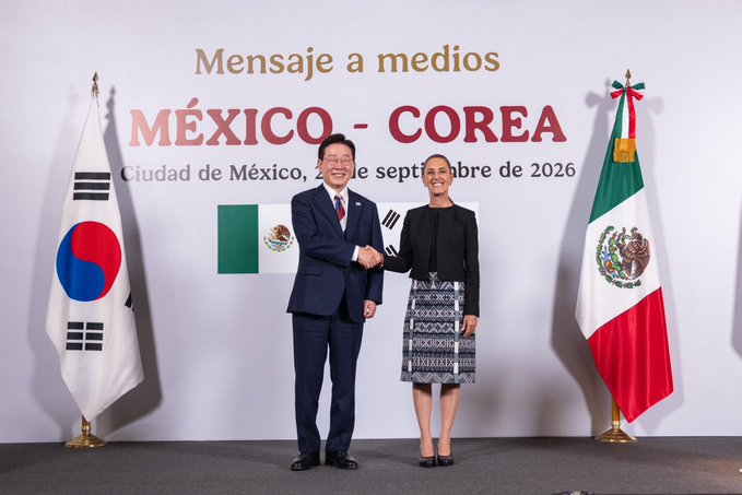 Sheinbaum y Lee Jae-myung amplían la agenda bilateral entre México y Corea del Sur