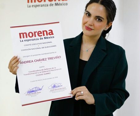 Andrea Chávez toma el control de Morena en Ciudad Juárez rumbo a 2027