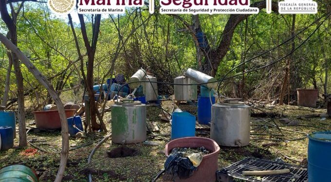 Inhabilitan laboratorio de drogas sintéticas en Elota; aseguran más de 92 kilos de precursores
