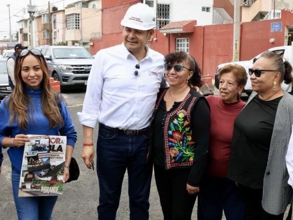Gobierno del Estado transforma vialidades con apoyo de Pemex y trenes de pavimento